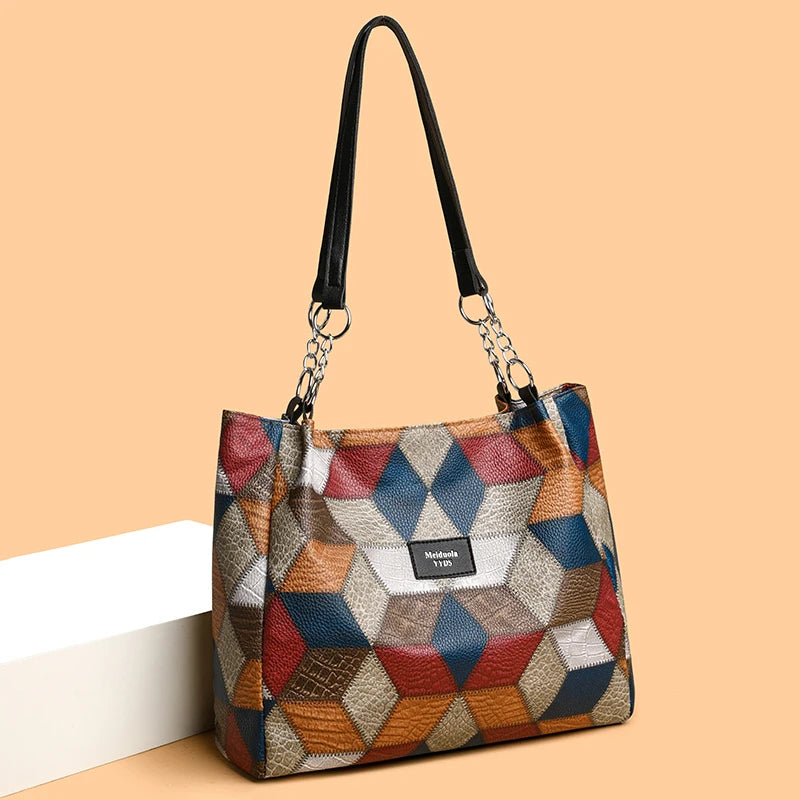 Geometric Business Casual Handbag Shoulder Bag for Professionals