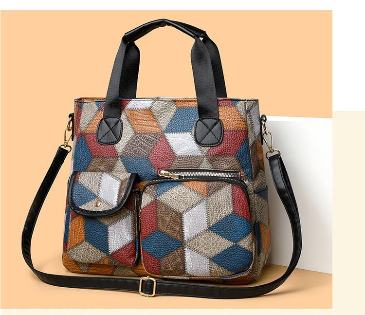 Patchwork Business Handbag Professional’s Shoulder Bag HandBags