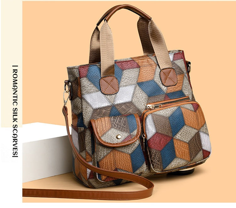 Patchwork Business Handbag Professional’s Shoulder Bag HandBags