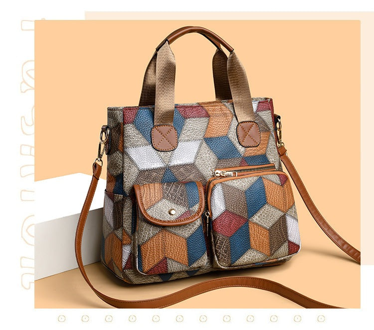 Patchwork Business Handbag Professional’s Shoulder Bag HandBags