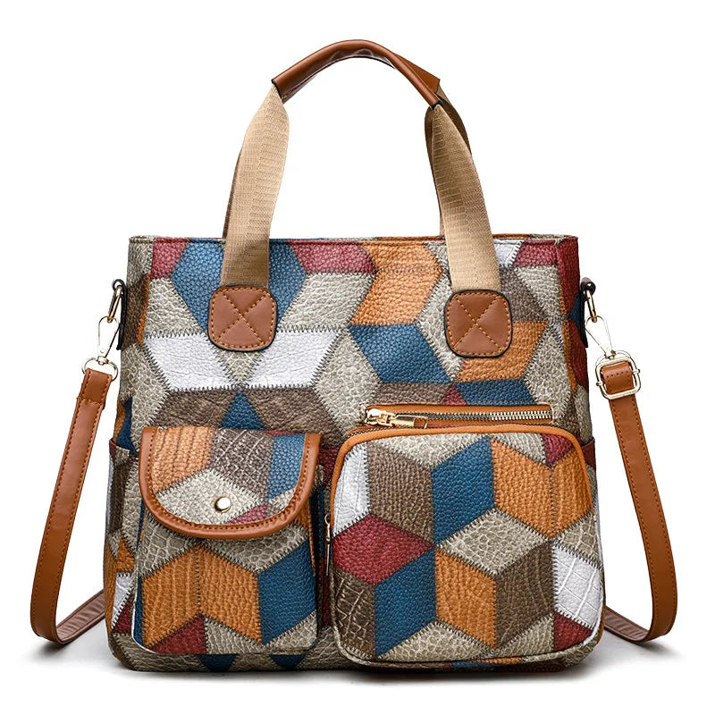 Patchwork Business Handbag Professional’s Shoulder Bag HandBags