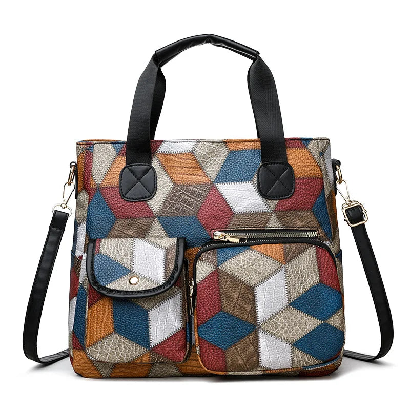 Patchwork Business Handbag Professional’s Shoulder Bag HandBags