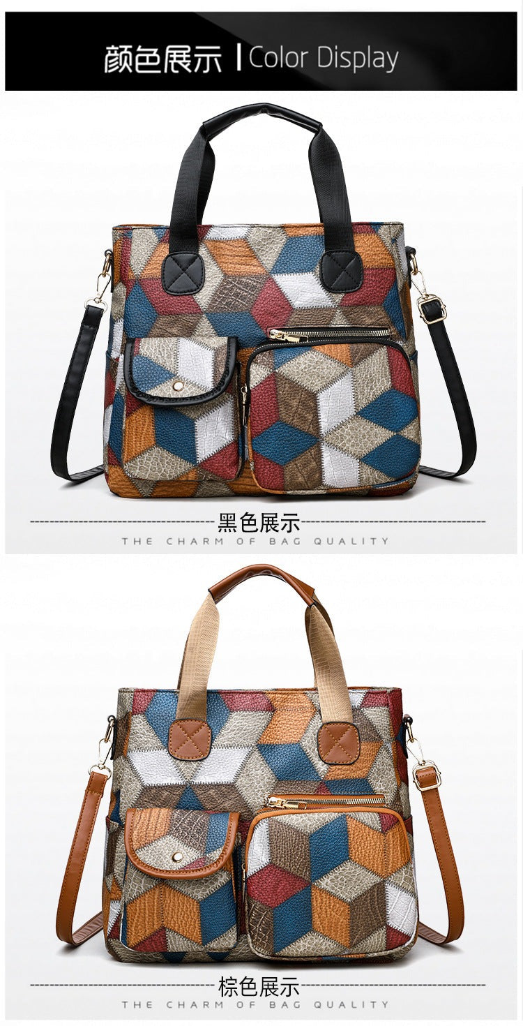 Patchwork Business Handbag Professional’s Shoulder Bag HandBags