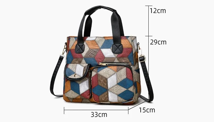 Patchwork Business Handbag Professional’s Shoulder Bag HandBags