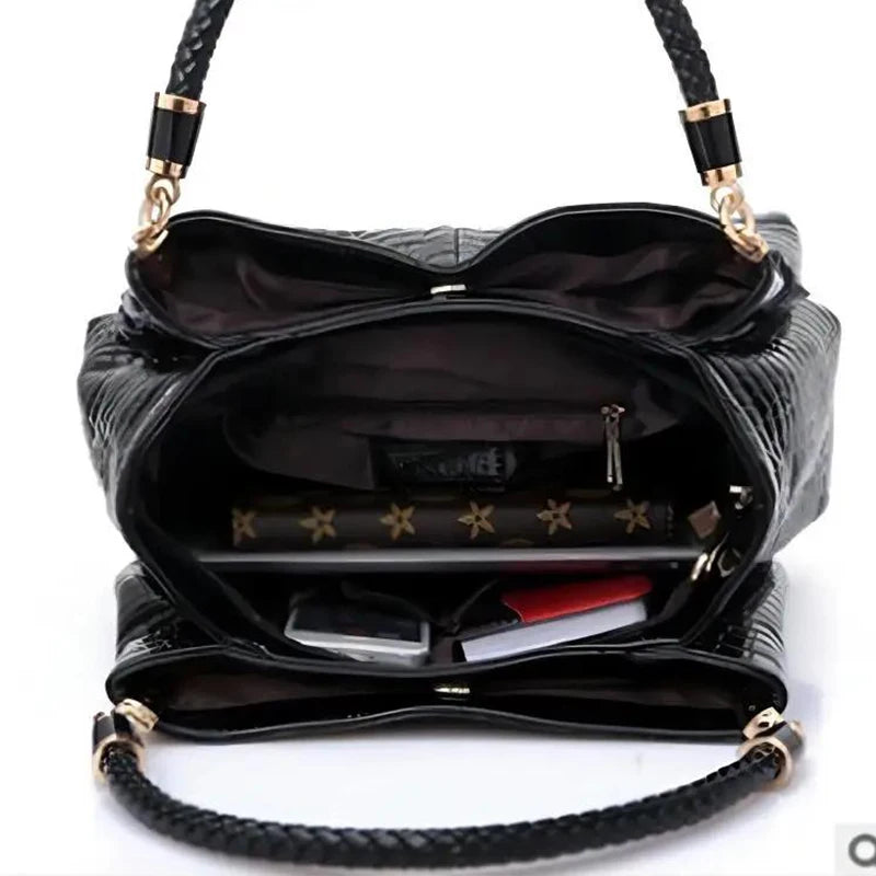 Crocodile-Print Faux Leather Handbag for Professionals HandBags