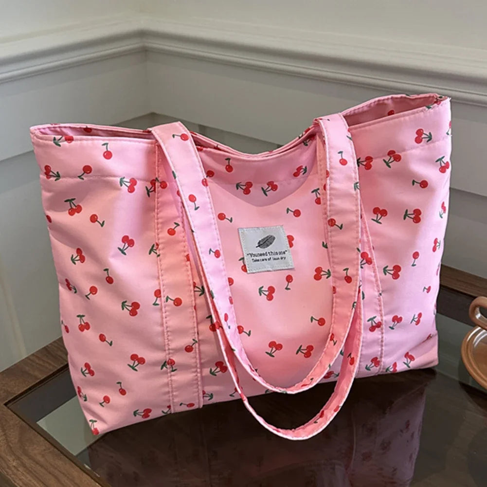 Cherry Print Shoulder Bag HandBags