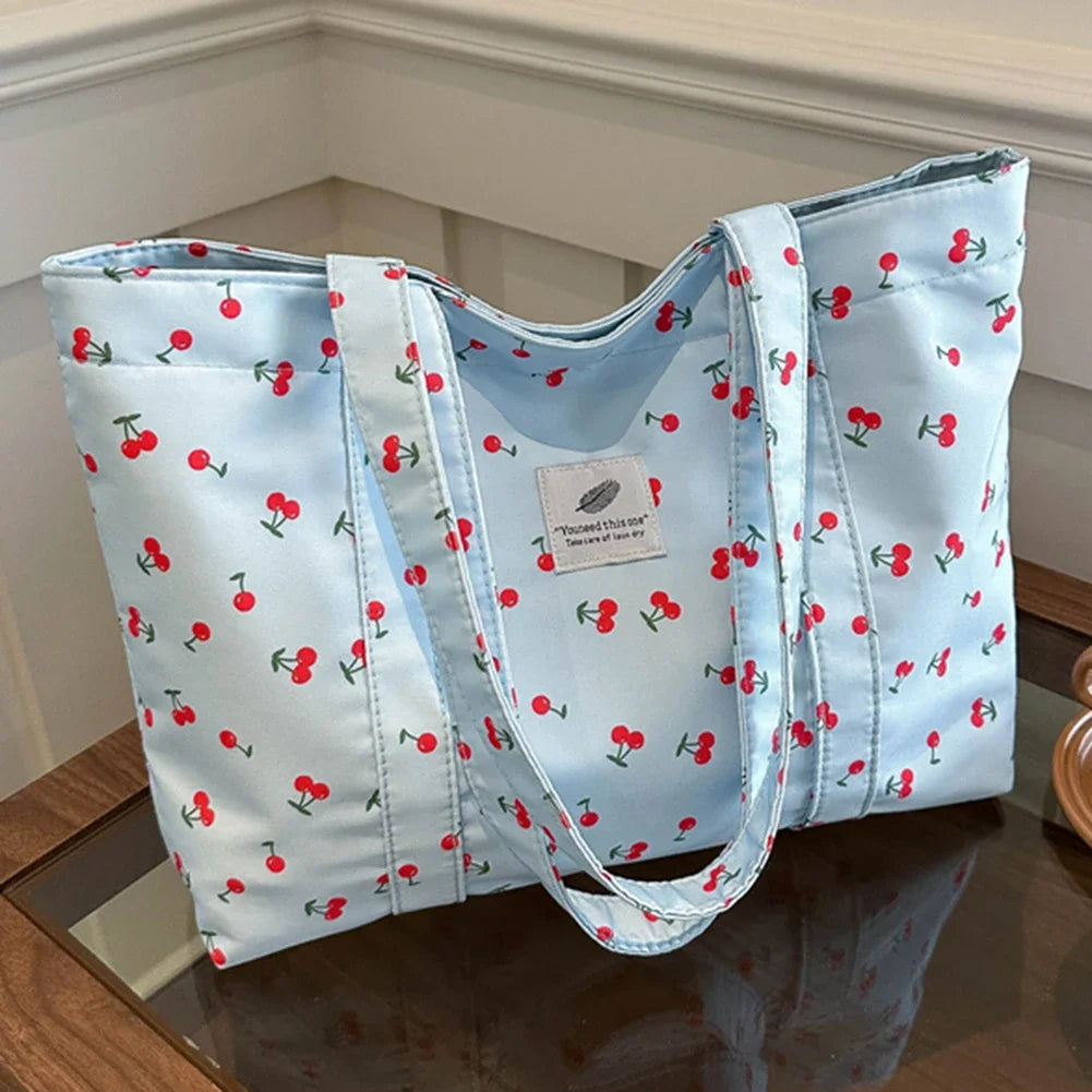 Cherry Print Shoulder Bag HandBags