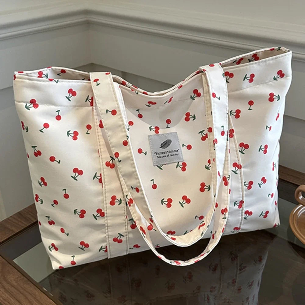 Cherry Print Shoulder Bag HandBags