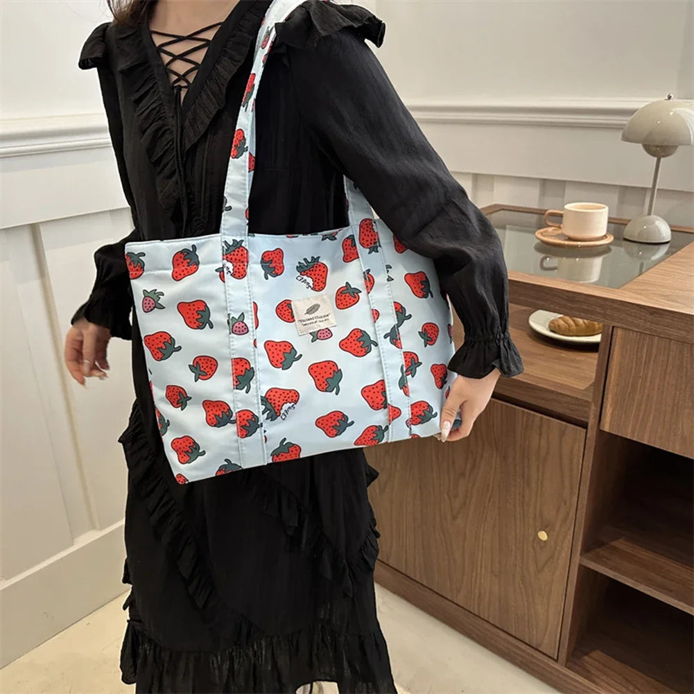 Cherry Print Shoulder Bag HandBags