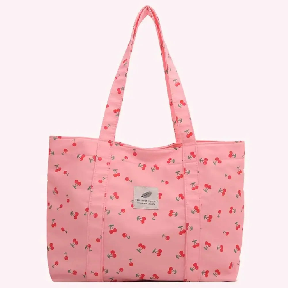 Cherry Print Shoulder Bag HandBags