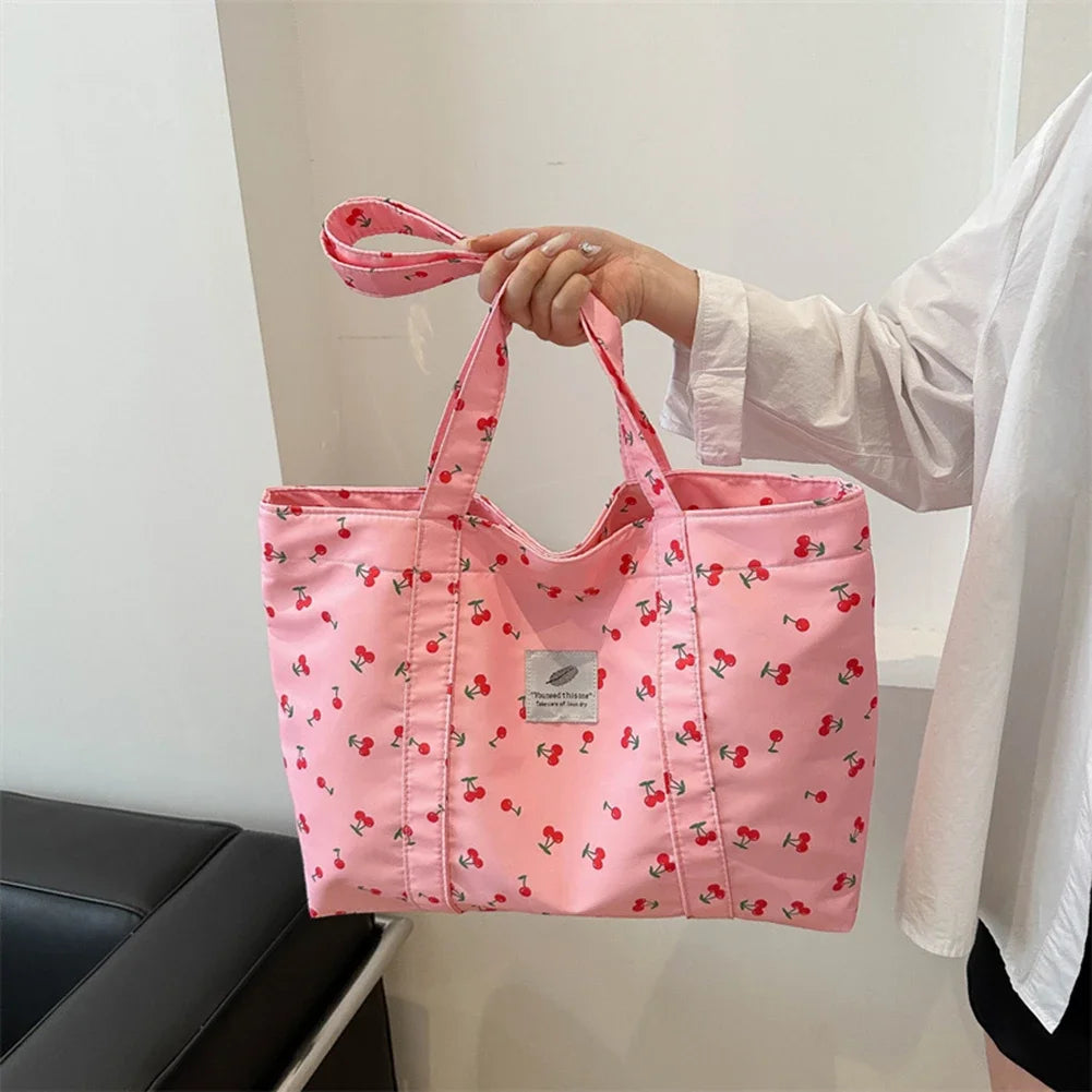 Cherry Print Shoulder Bag HandBags