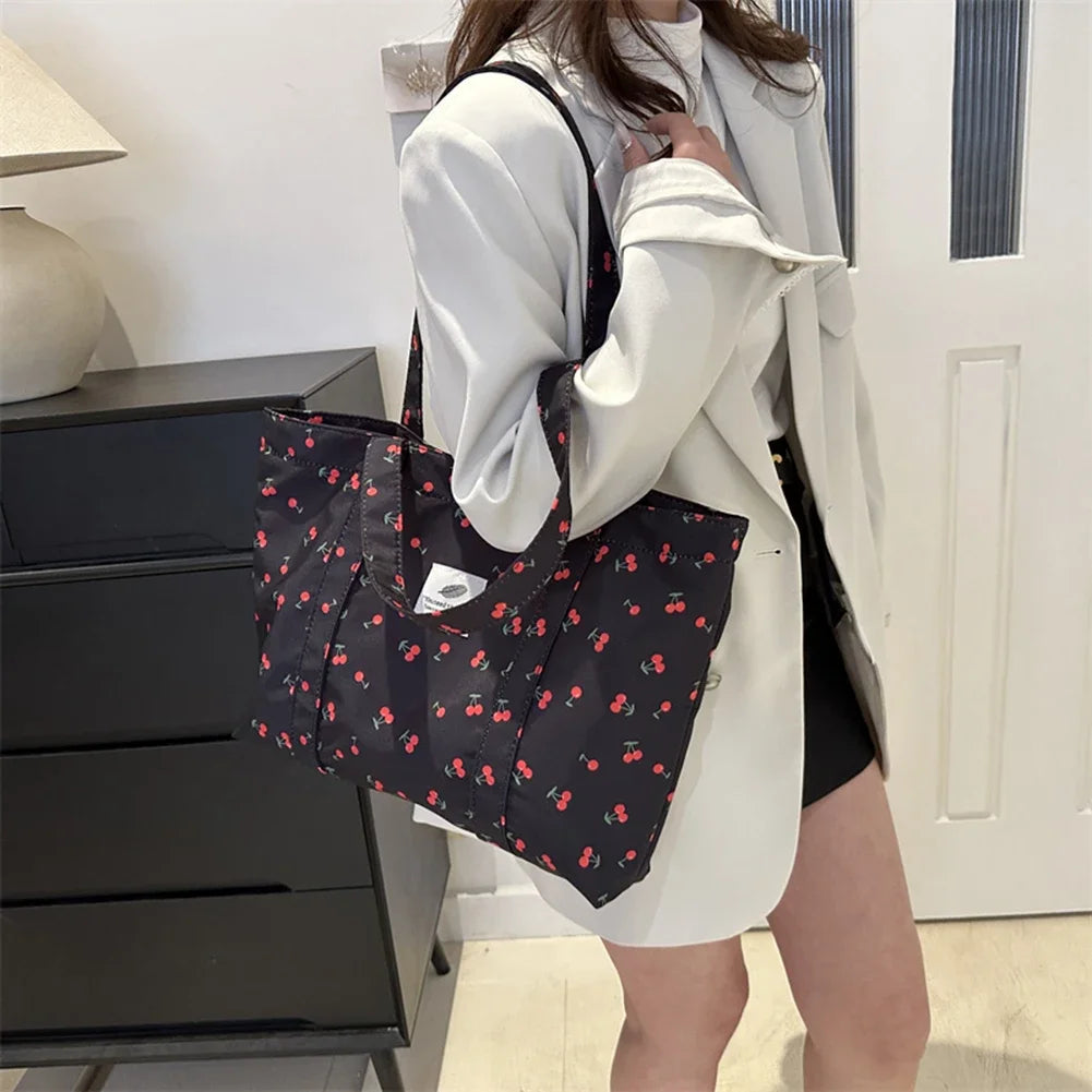 Cherry Print Shoulder Bag HandBags