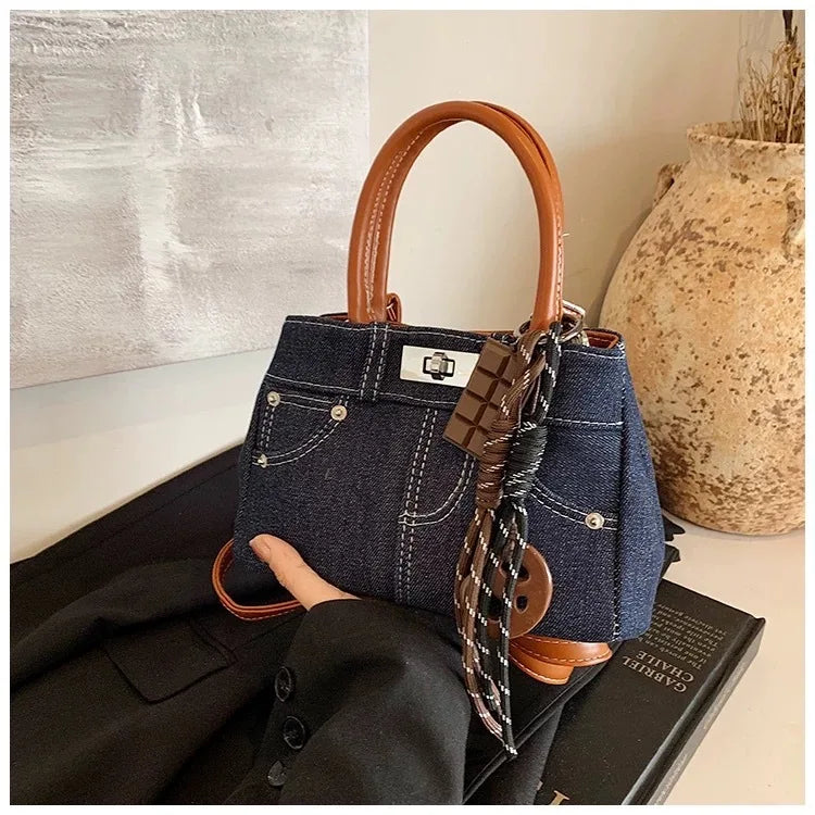 Trendy Denim Shoulder Bag HandBags