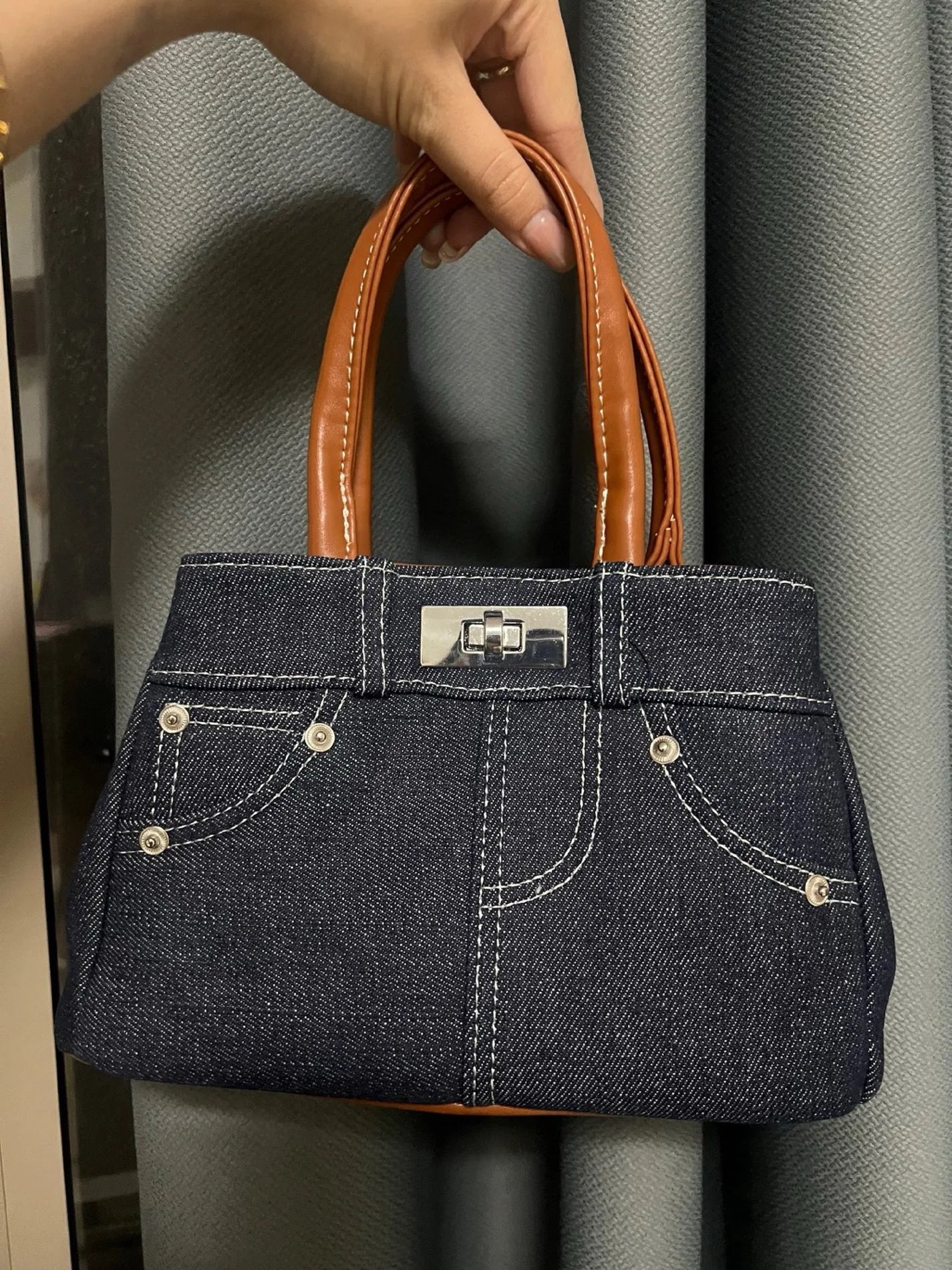 Trendy Denim Shoulder Bag HandBags