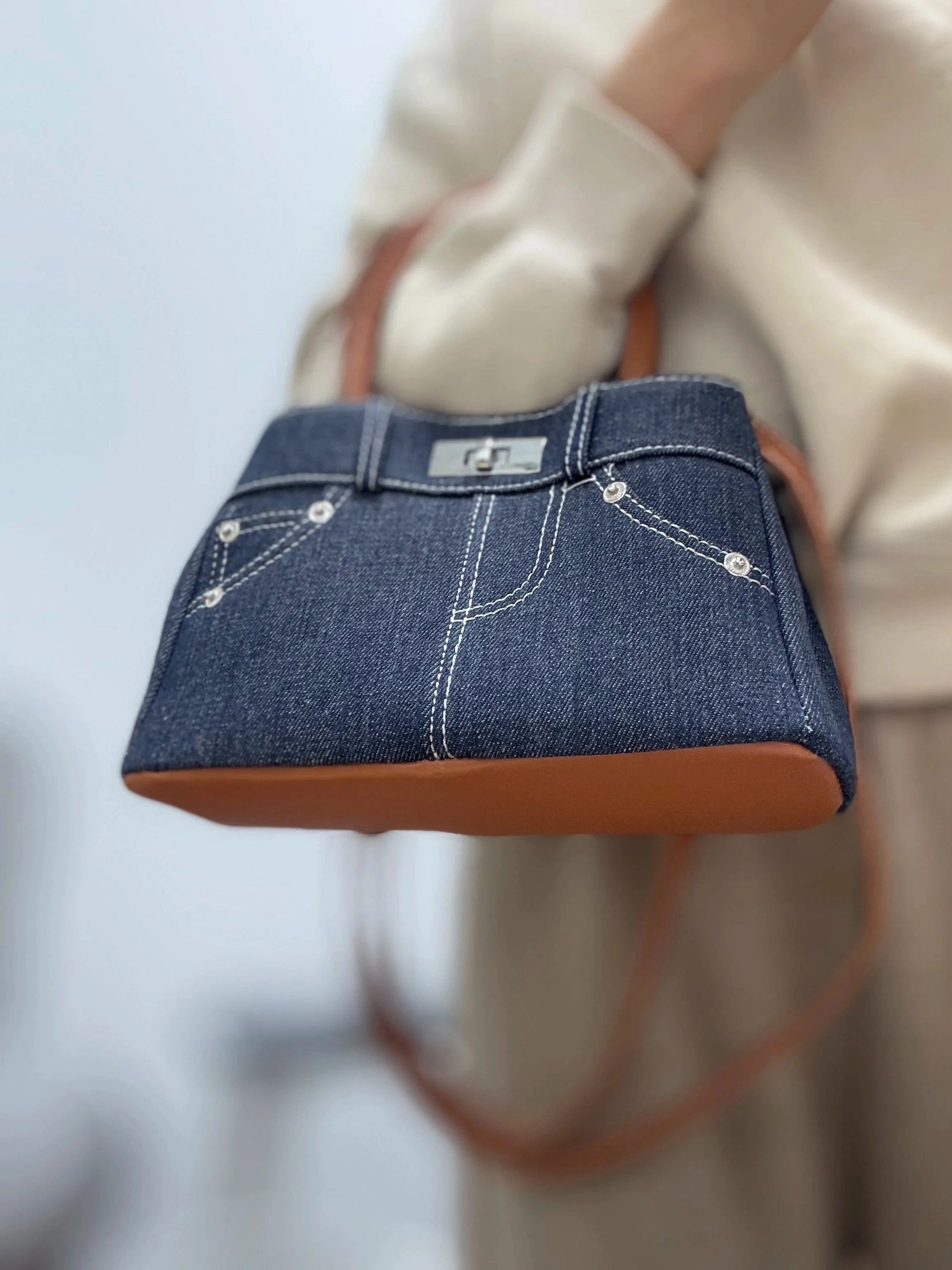 Trendy Denim Shoulder Bag HandBags