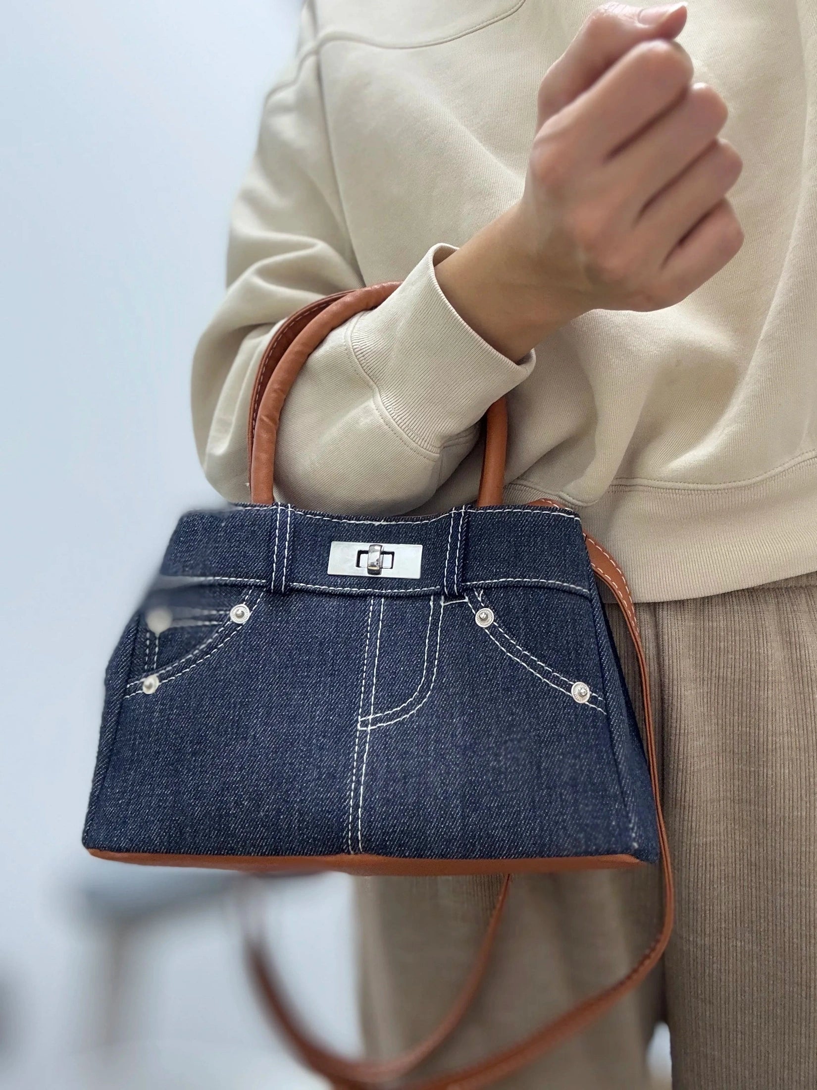 Trendy Denim Shoulder Bag HandBags