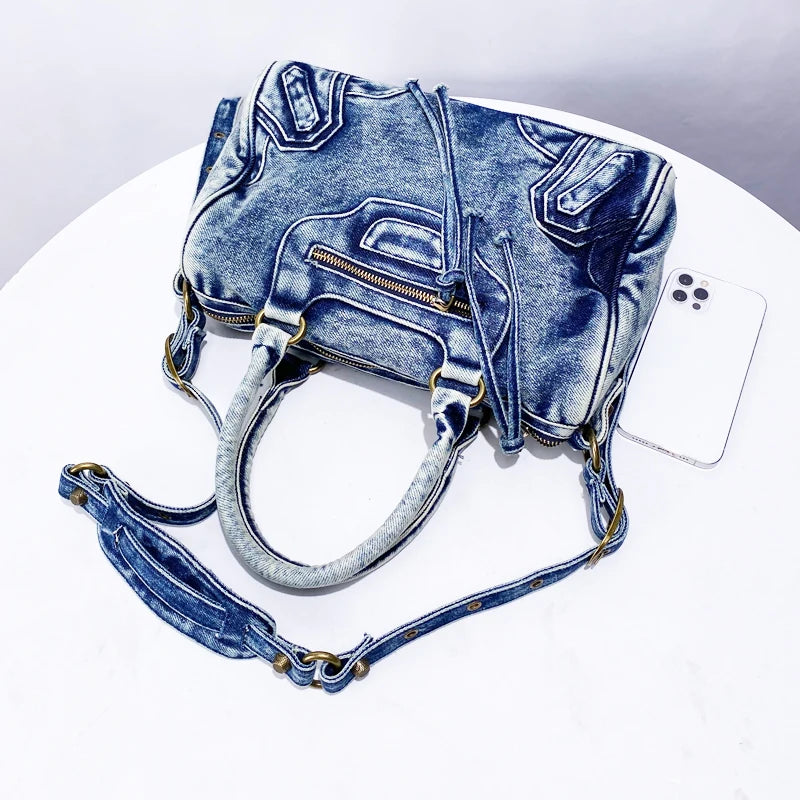 Denim Shoulder Bag for Casual Days HandBags