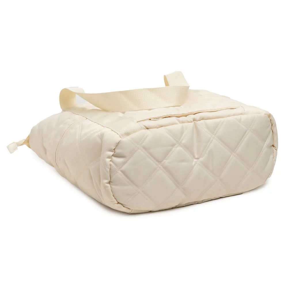 Daily Quilted Handbag - Water-Resistant Nylon Shoulder Bag