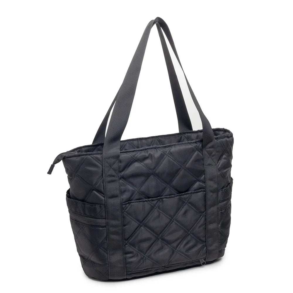 Daily Quilted Handbag - Water-Resistant Nylon Shoulder Bag