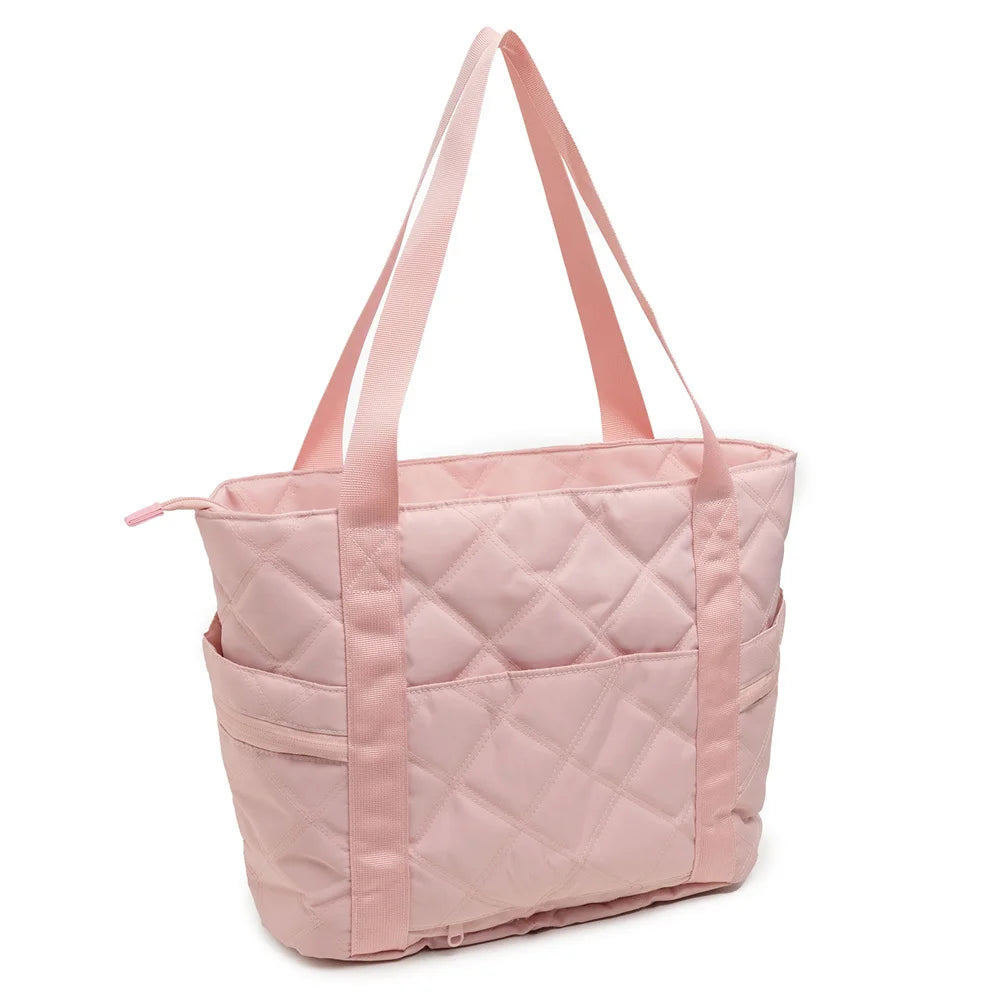 Daily Quilted Handbag - Water-Resistant Nylon Shoulder Bag