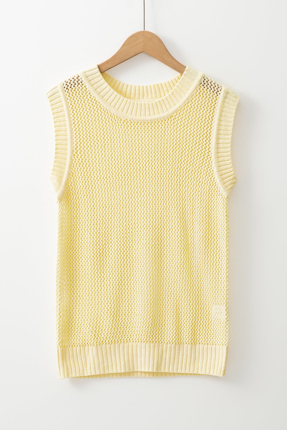 Women's Hollow Knit Sleeveless Top – Casual & Chic Sweater Vests