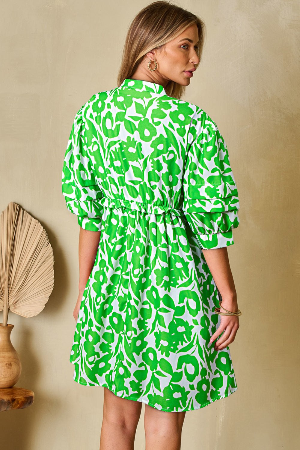 Green Floral Dress for Sunny Days Floral Dresses