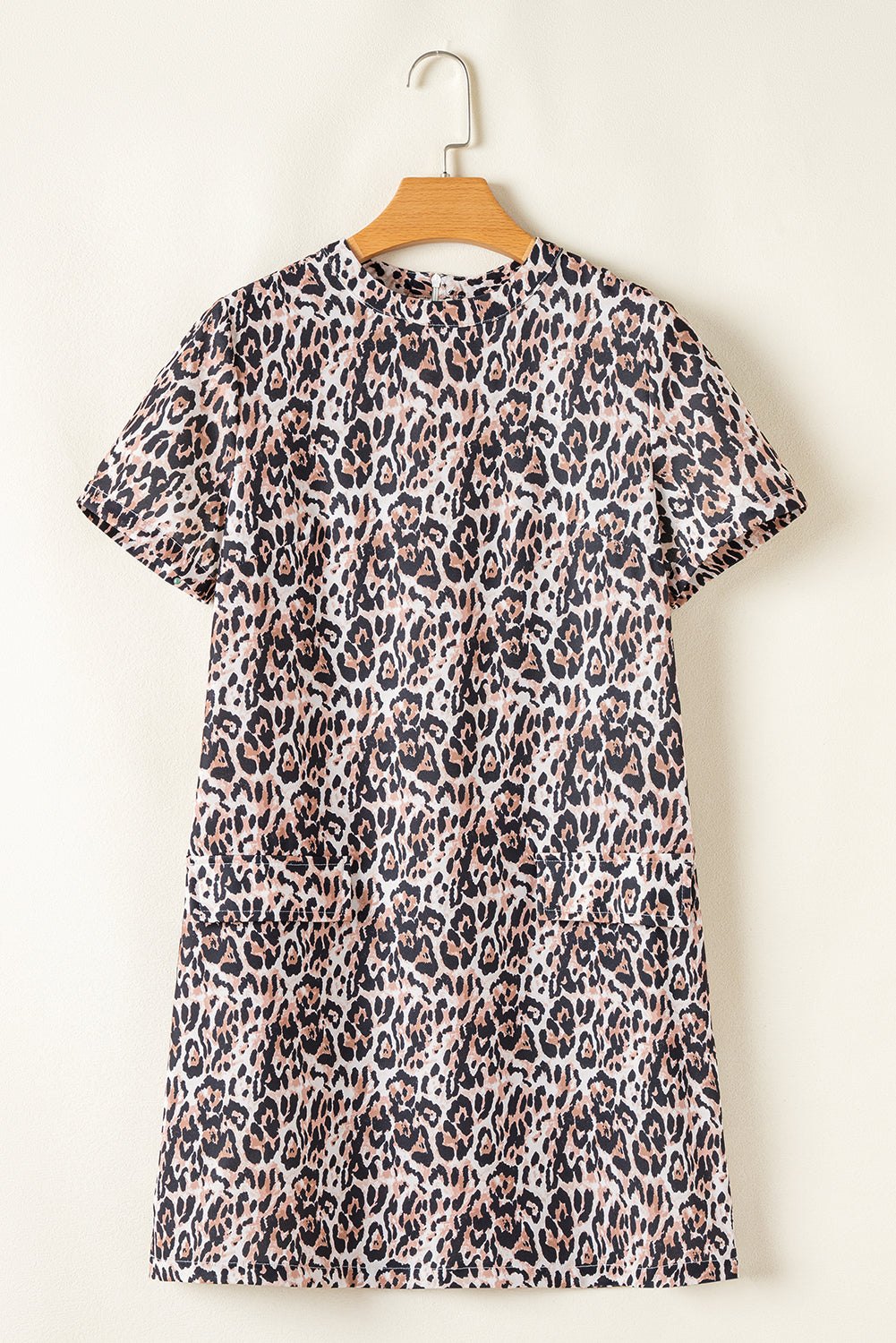 Casual Summer Leopard T-Shirt Dress for Women T Shirt Dresses