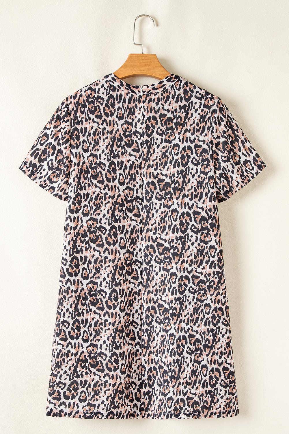 Casual Summer Leopard T-Shirt Dress for Women T Shirt Dresses