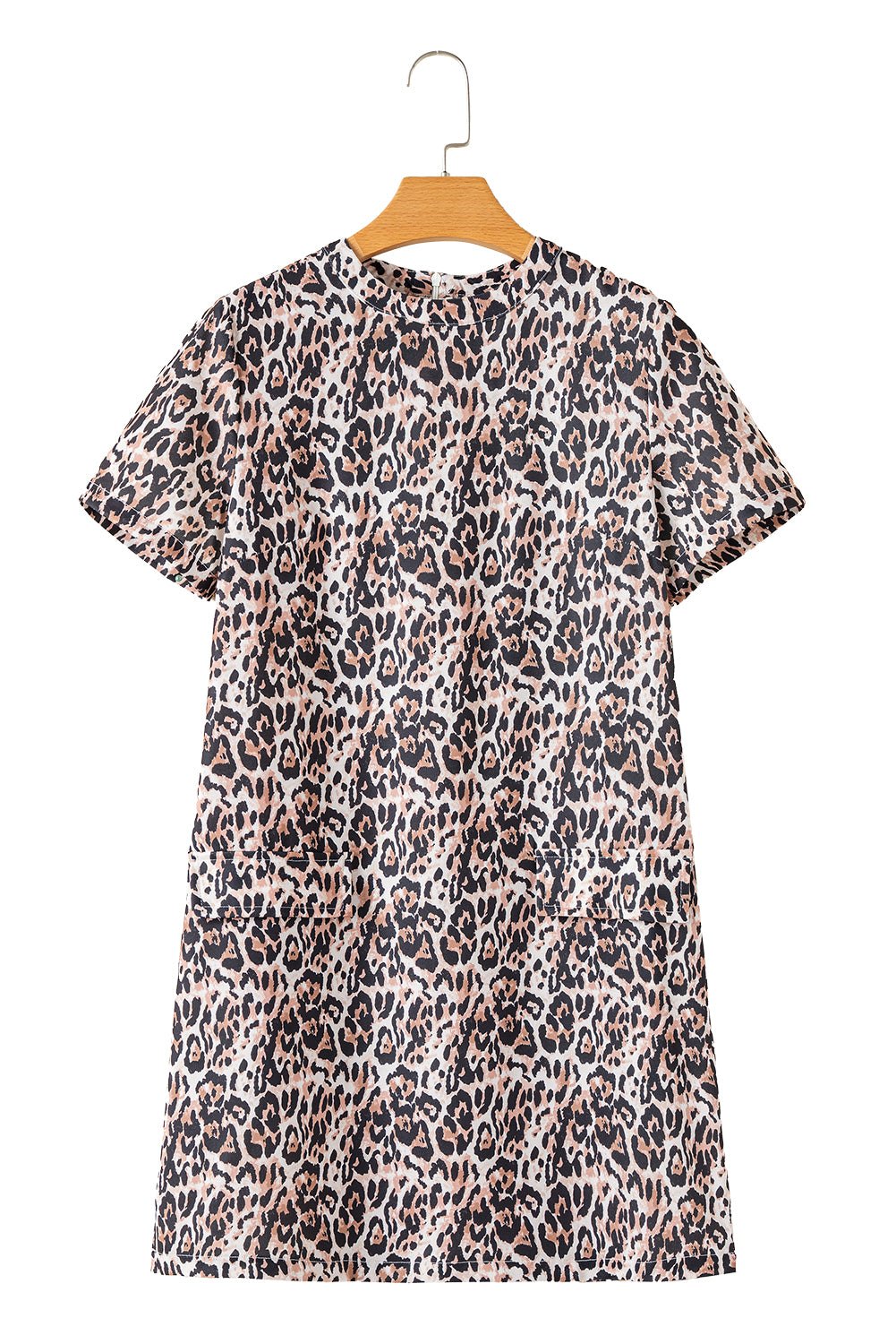 Casual Summer Leopard T-Shirt Dress for Women T Shirt Dresses