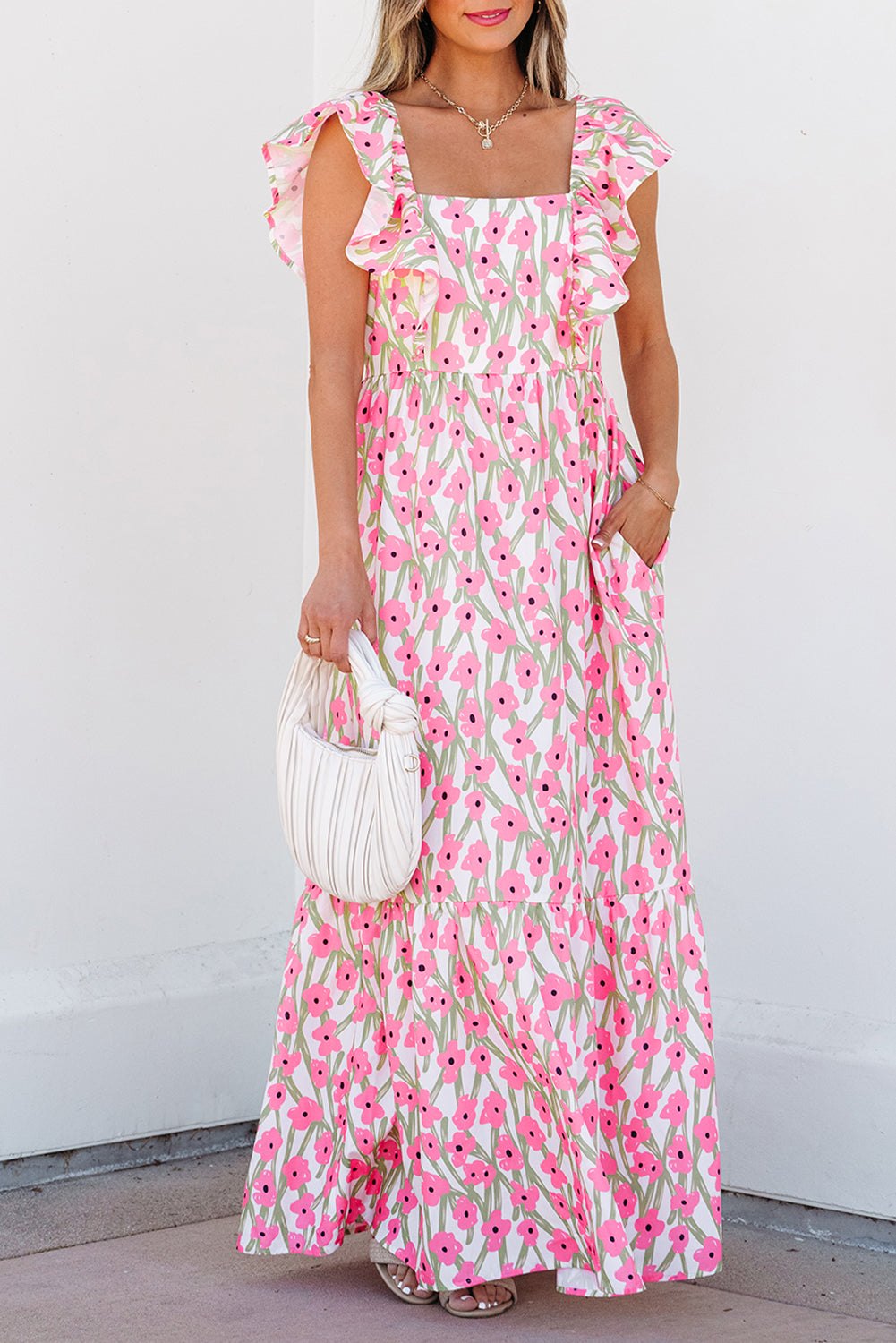 Casual Floral Maxi Dress for Women Floral Dresses