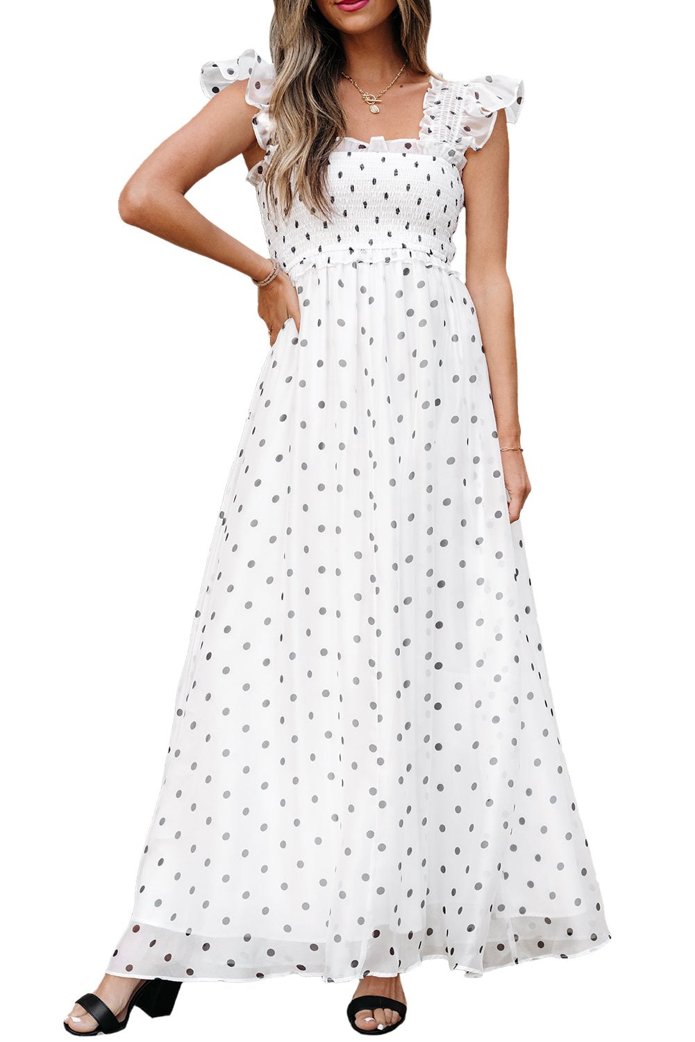 Women's Polka Dot Maxi Dress | Casual Summer Fashion Maxi Dresses