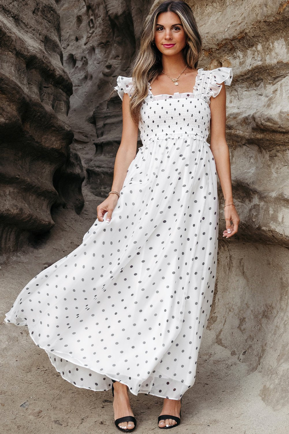 Women's Polka Dot Maxi Dress | Casual Summer Fashion Maxi Dresses