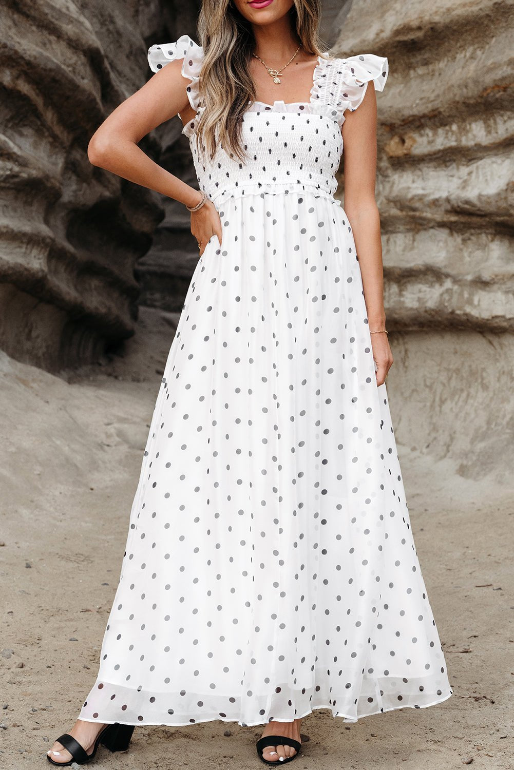 Women's Polka Dot Maxi Dress | Casual Summer Fashion Maxi Dresses