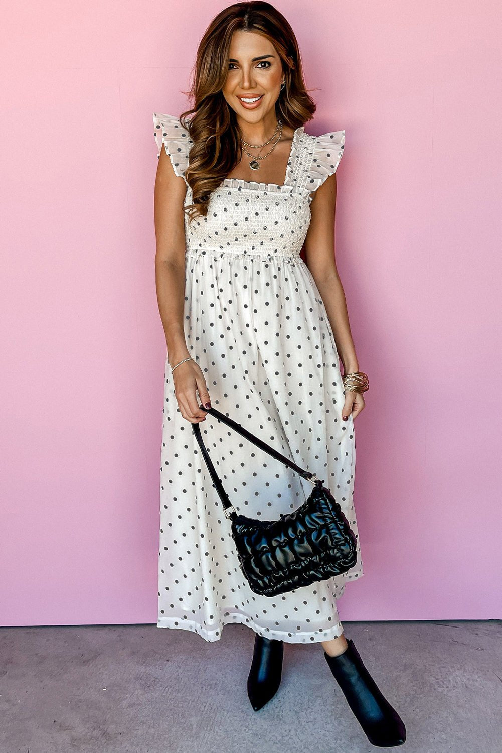 Women's Polka Dot Maxi Dress | Casual Summer Fashion Maxi Dresses