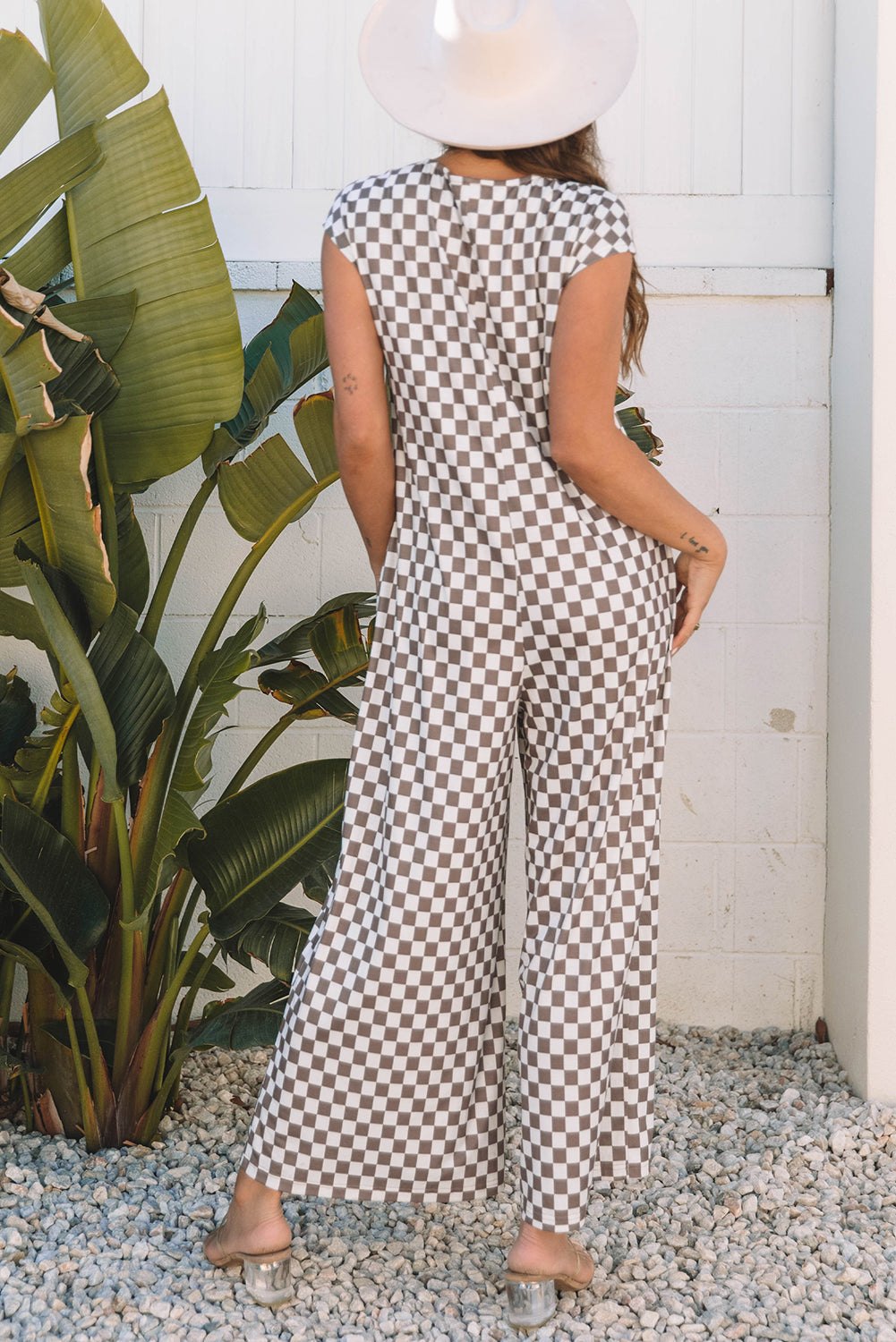 Casual Checkered Jumpsuit for Women Jumpsuits & Rompers