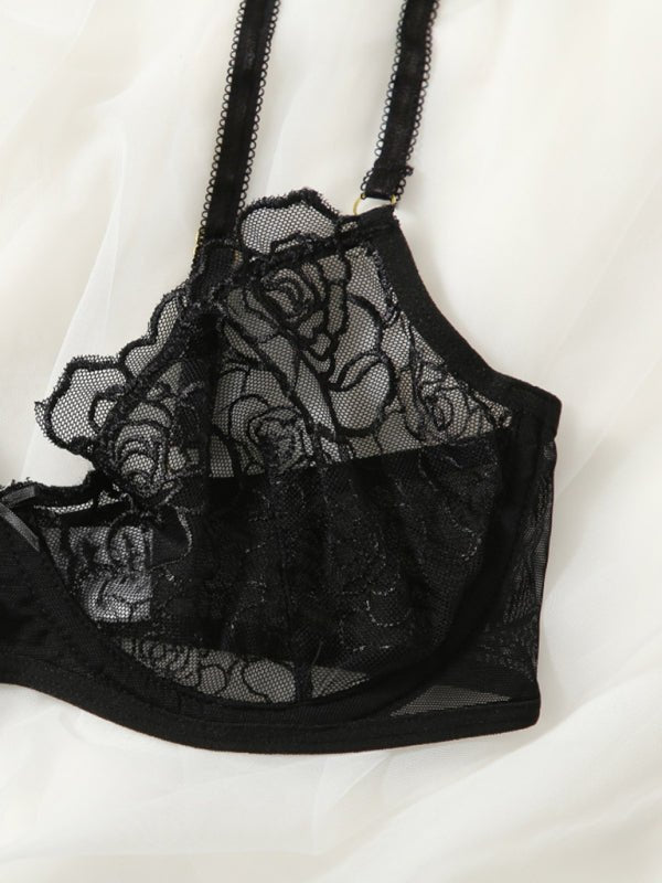 Elegant Romantic Lingerie Bra and Thongs Lingerie