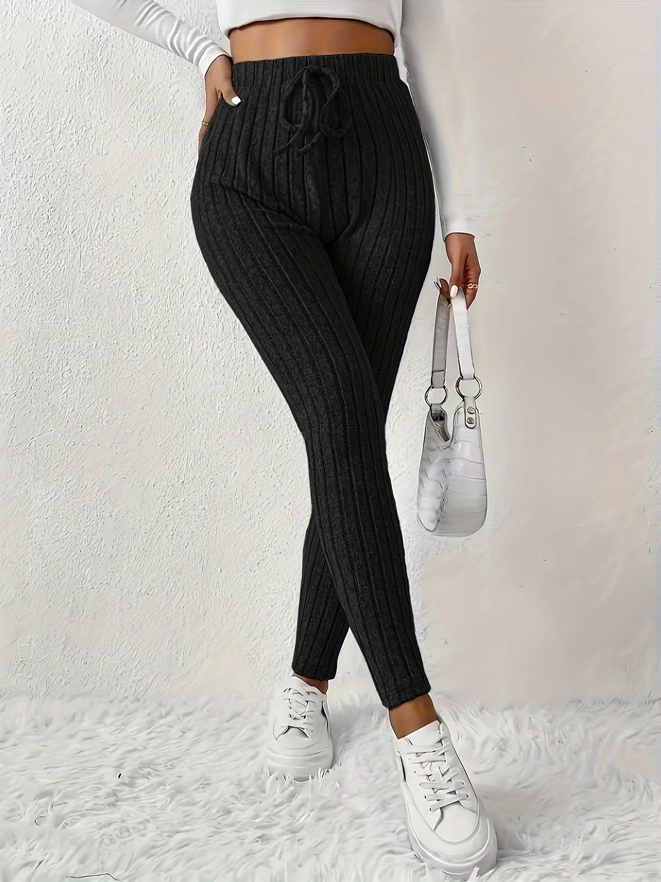 Women's Ribbed Lounge Pants - Versatile & Comfy Pants