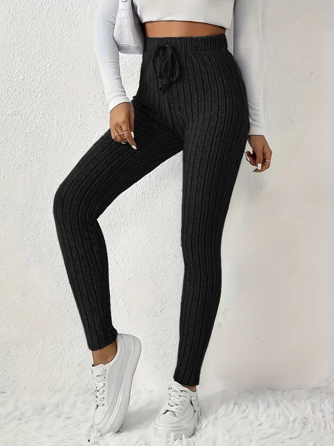 Women's Ribbed Lounge Pants - Versatile & Comfy Pants