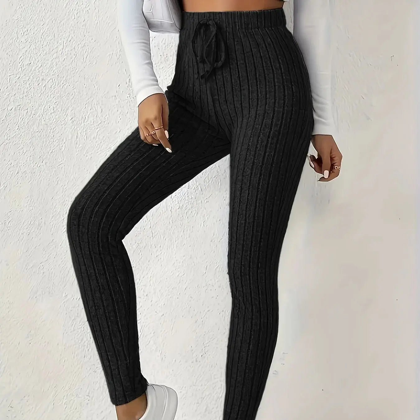 Women's Ribbed Lounge Pants - Versatile & Comfy Pants