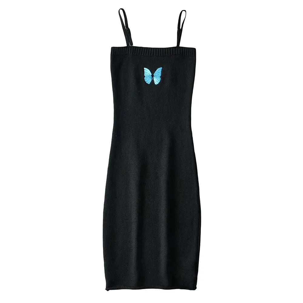 Embroidered Butterfly Elena Knitwear Collection Dress and