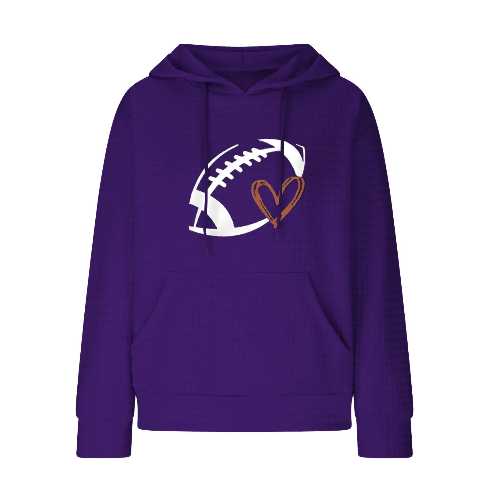 Game Day Women's Rugby Print Hoodie Hoodie