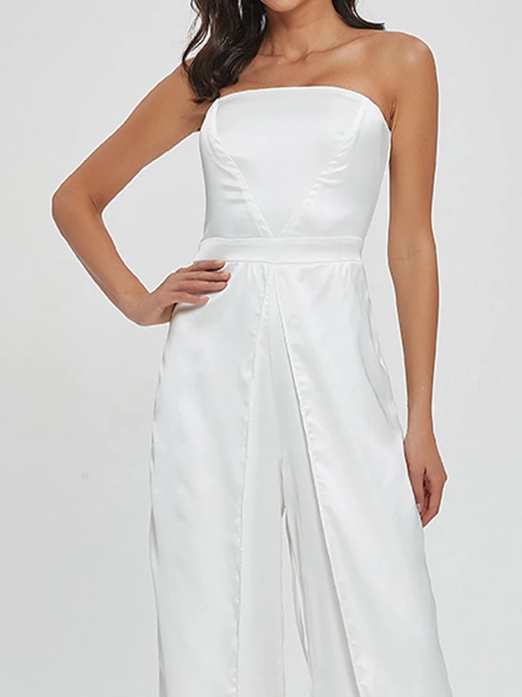 Satin Jumpsuit with Cape for Elegant Evenings Jumpsuits