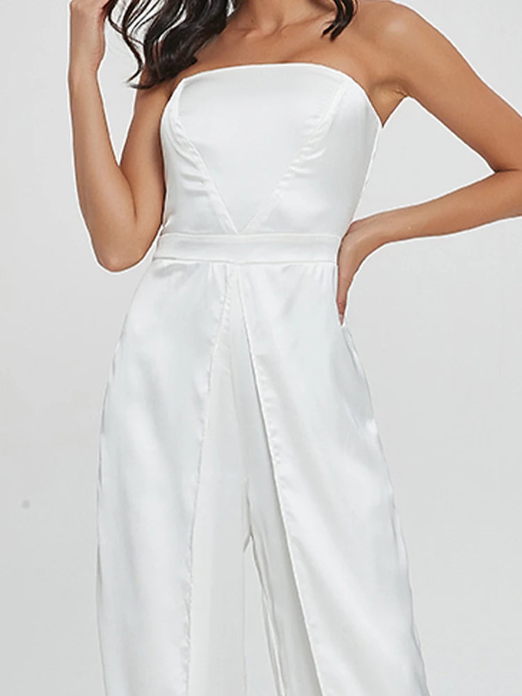 Satin Jumpsuit with Cape for Elegant Evenings Jumpsuits