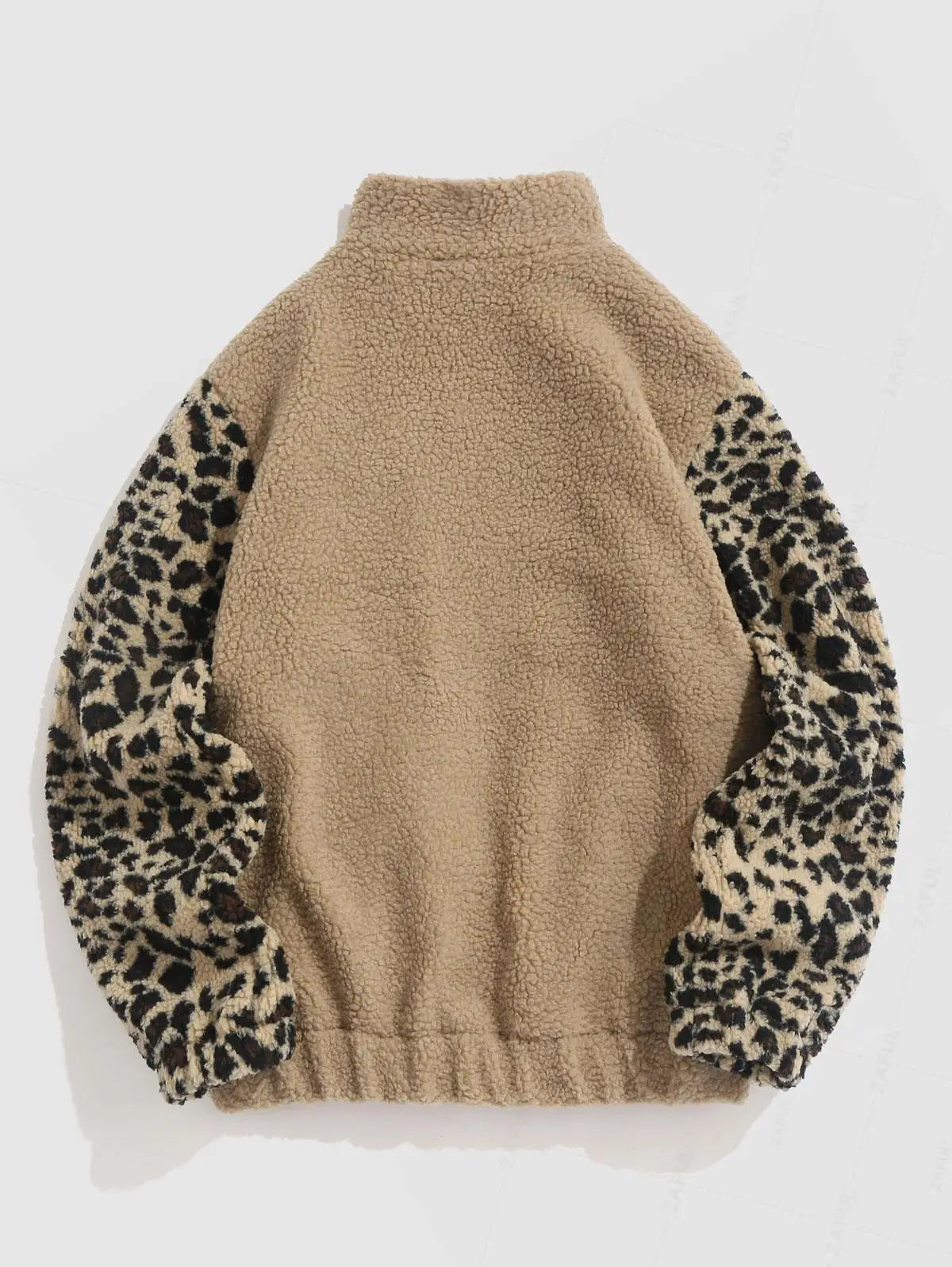 Trendy Women's Leopard Fleece Jacket Sherpa Jackets