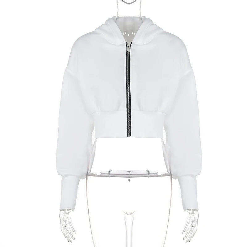 Women's Sporty Cropped Hoodie Hoodies