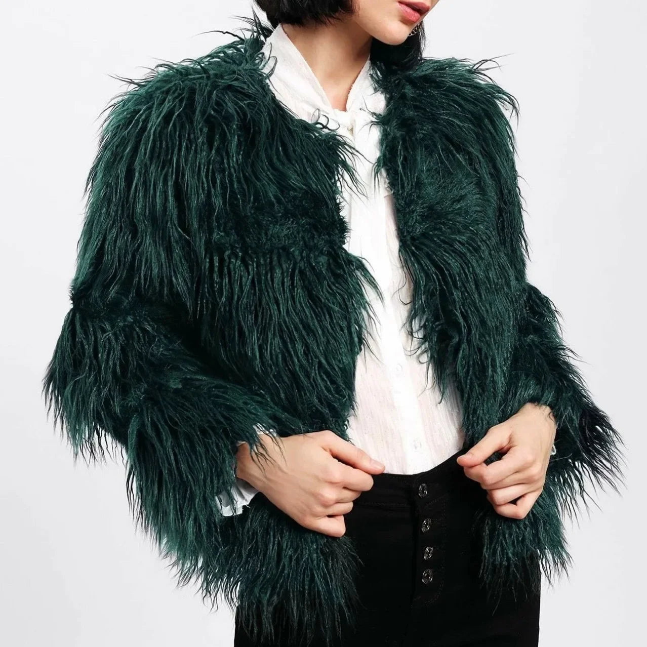 Women’s Fancy Faux Fur Coat - Thick Warm Jacket Faux Fur Jackets