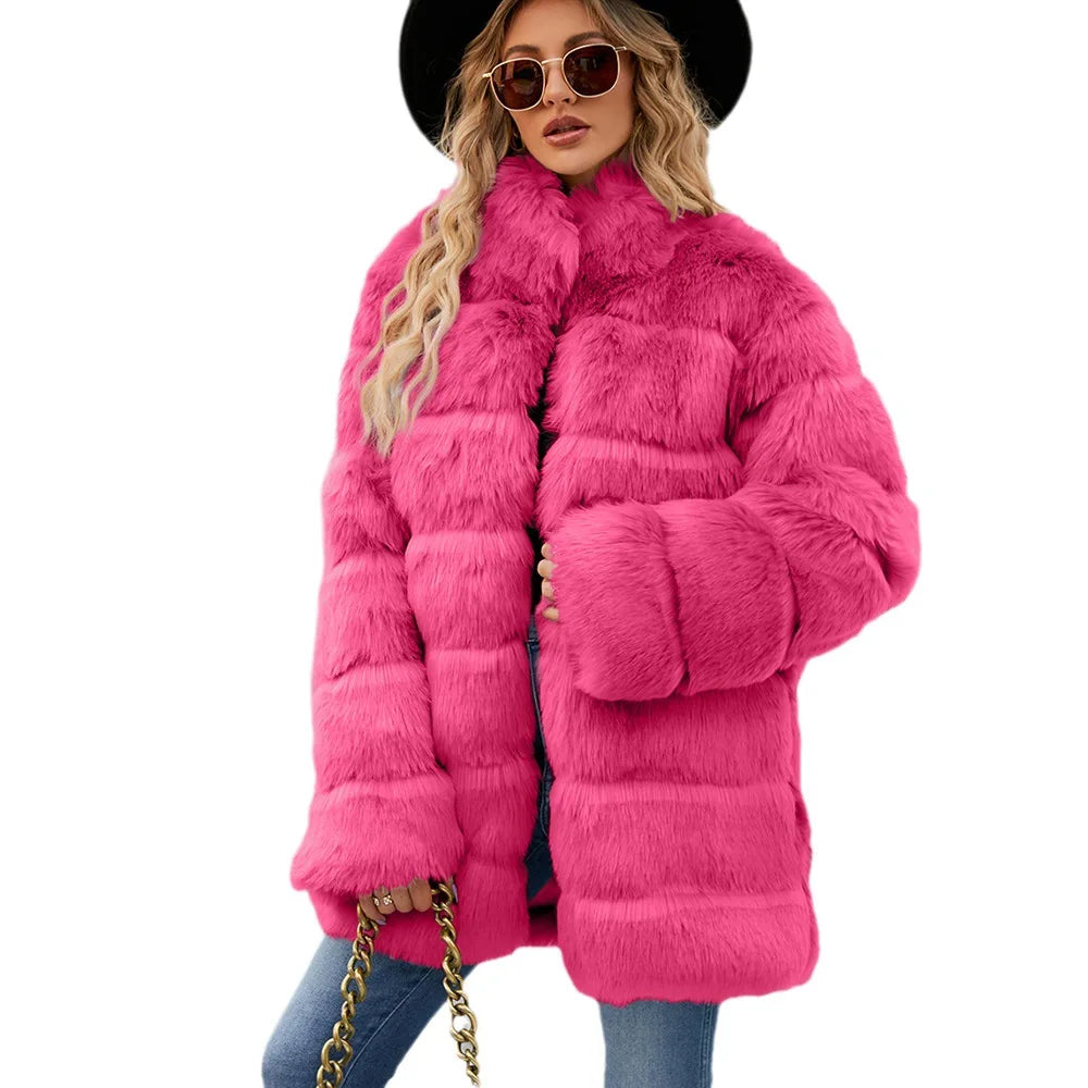 Plush Women's Faux Fur Winter Coat	