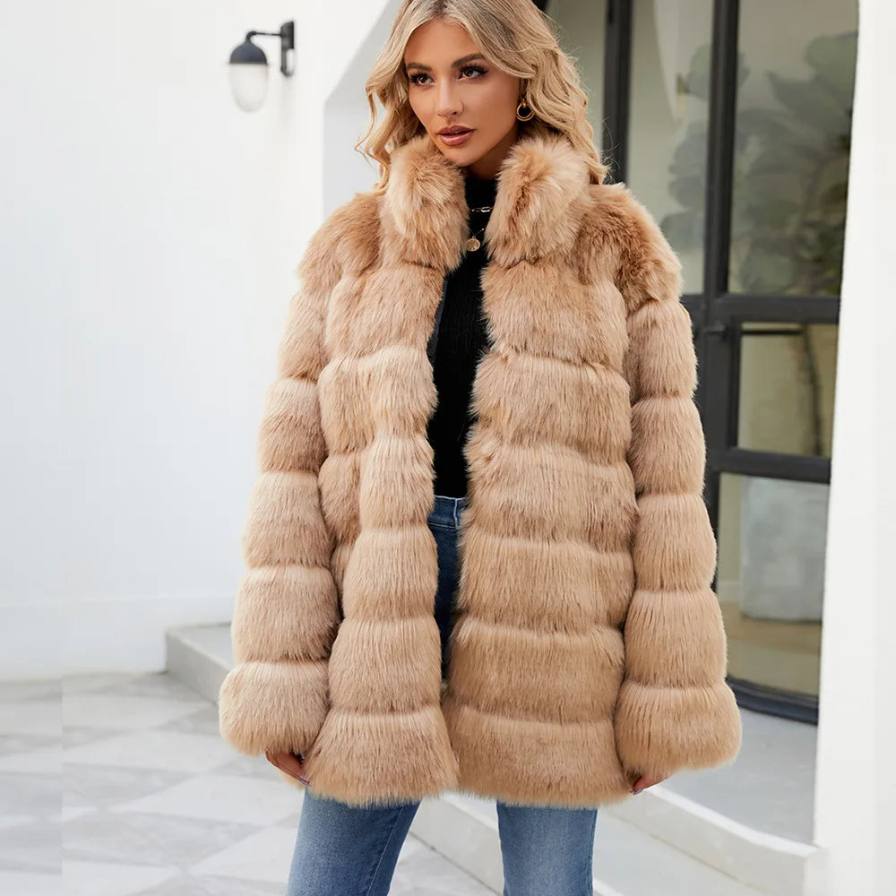 Plush Women's Faux Fur Winter Coat Faux Fur Coats