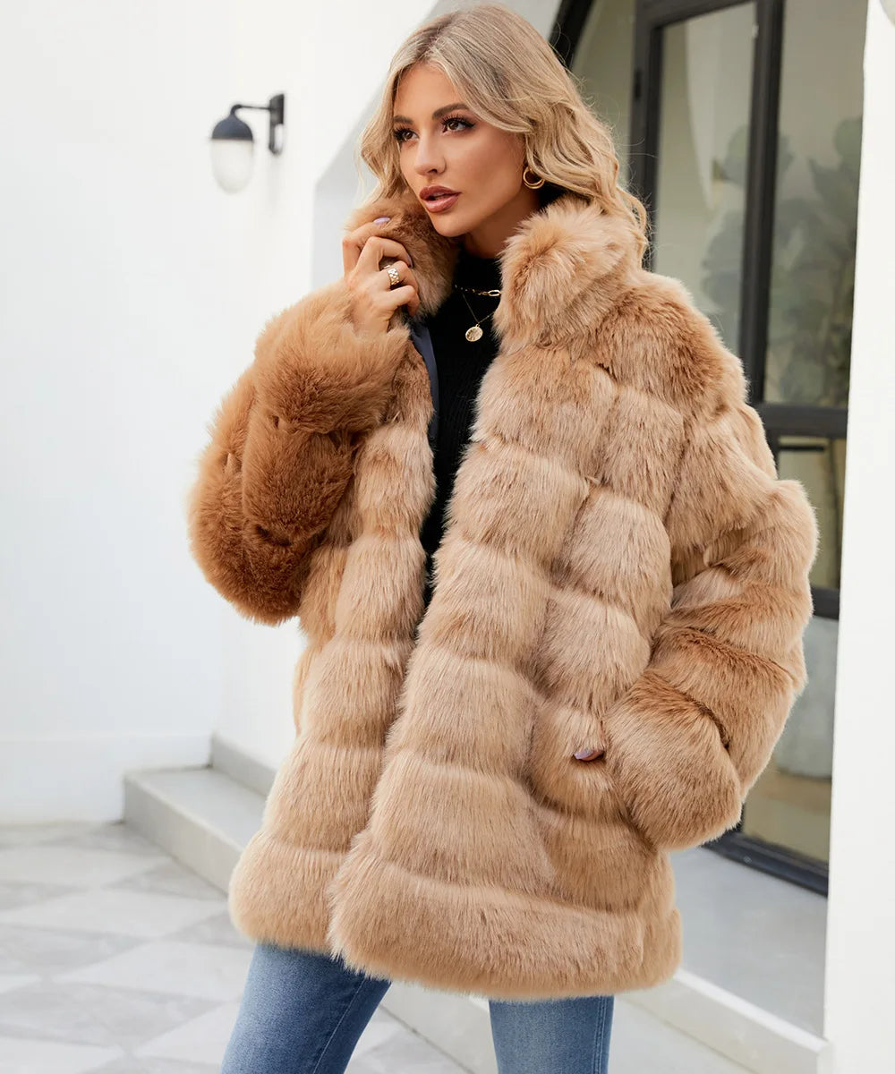 Plush Women's Faux Fur Winter Coat Faux Fur Coats