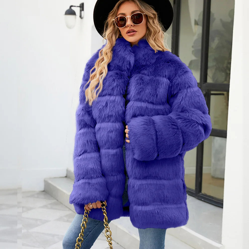 Plush Women's Faux Fur Winter Coat Faux Fur Coats